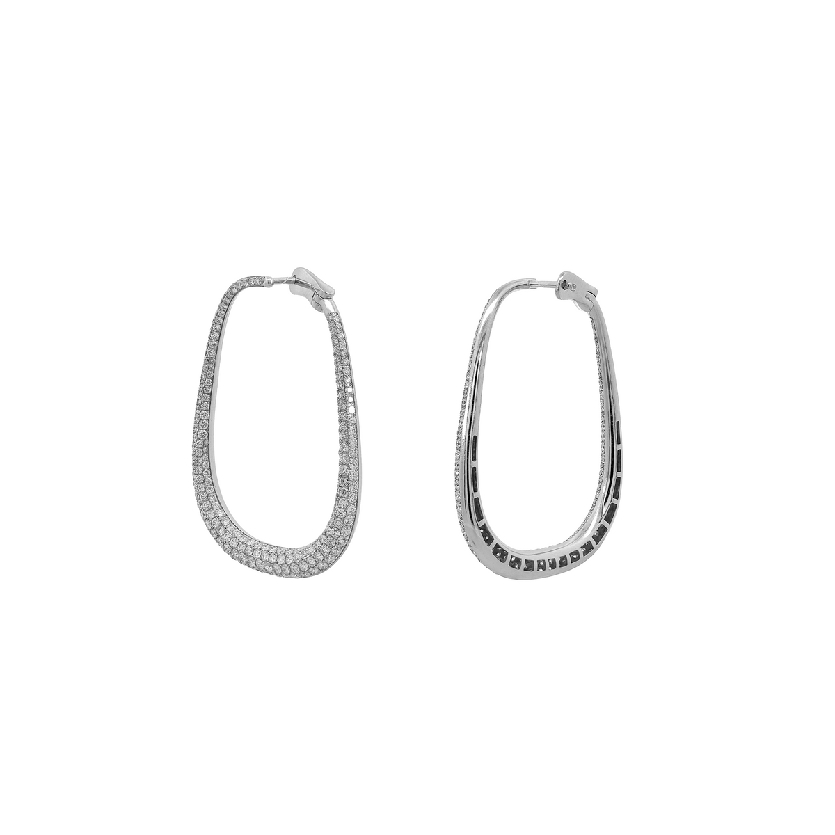 18KT White Gold Diamond Earrings