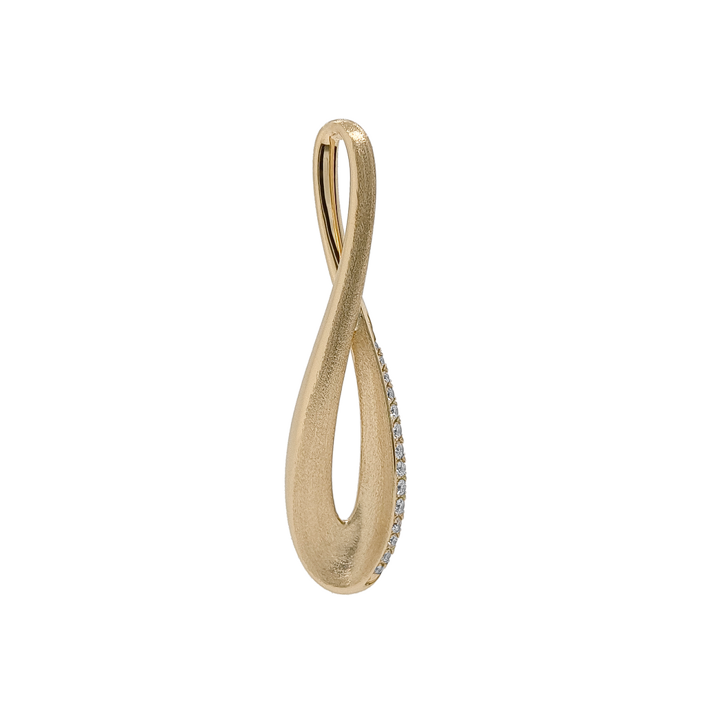 18KT Yellow Gold Diamond  Fox Pendant