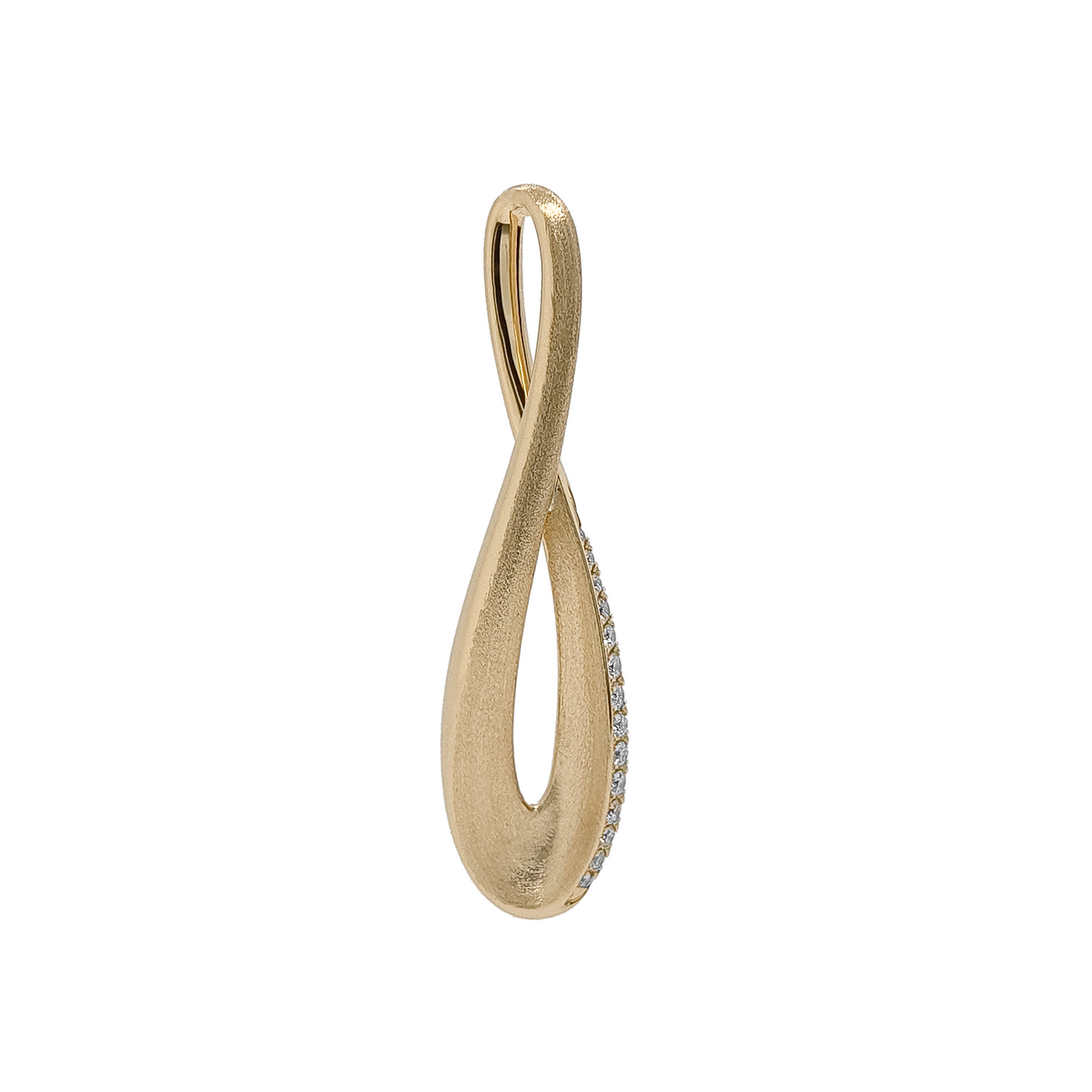 18KT Yellow Gold Diamond  Fox Pendant
