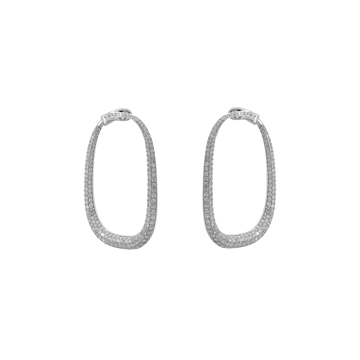 18KT White Gold Diamond Earrings