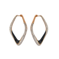 18KT Rose Gold Enamel & Diamond Earrings