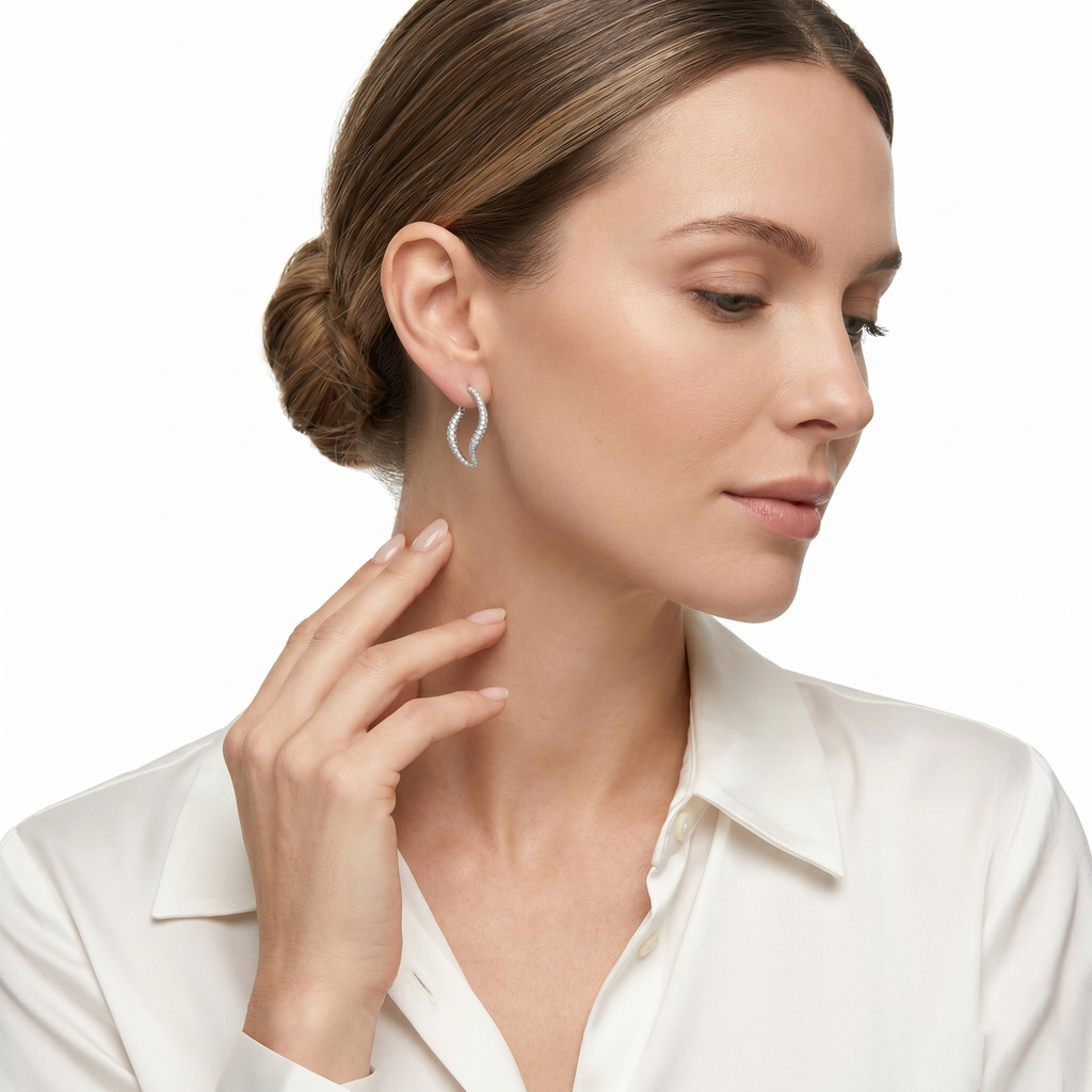 18KW Diamond Earrings