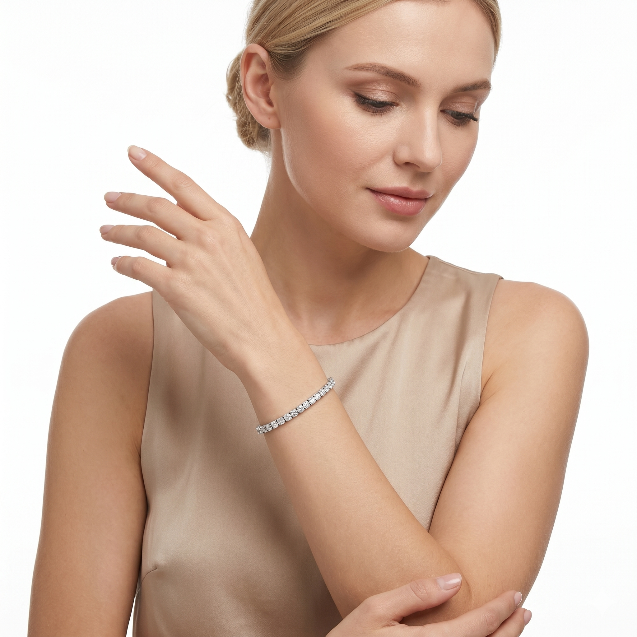 18KT White Gold Diamond Bracelet