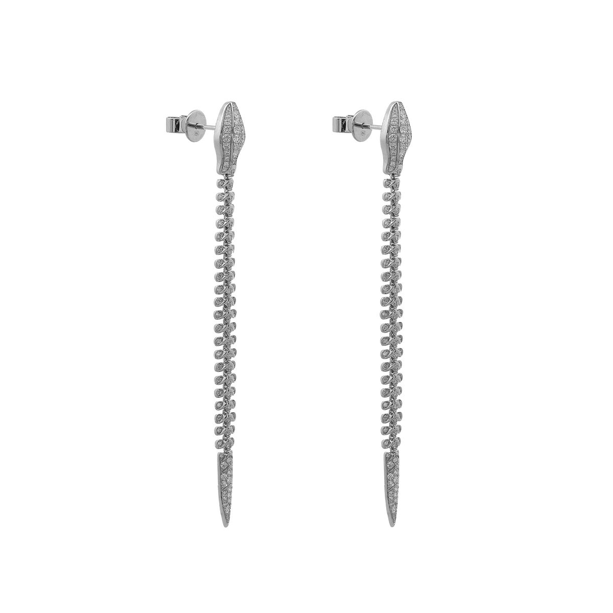 18KT White Gold Diamond Earrings