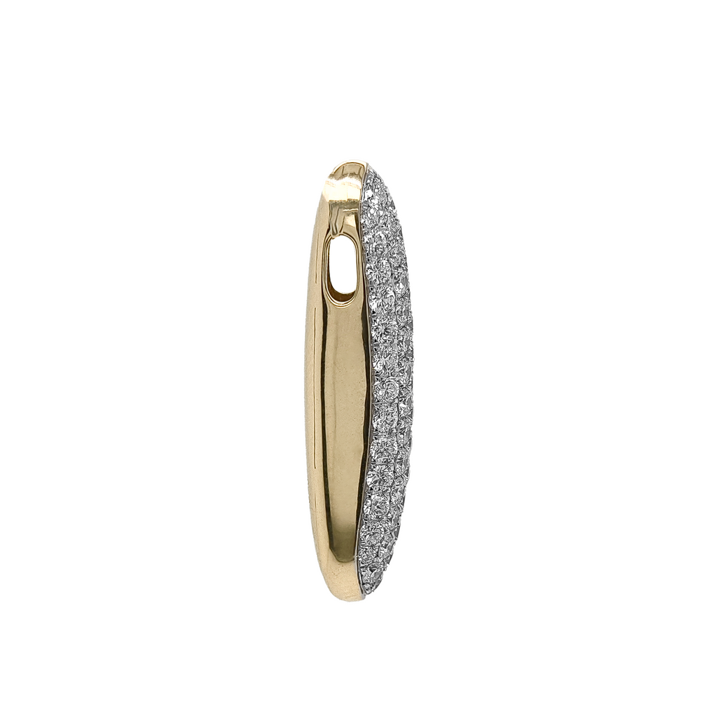 18KT Yellow Gold with White Rhodium Diamond Pendant