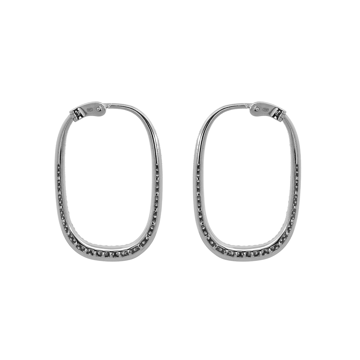 18KT White Gold Diamond Earrings