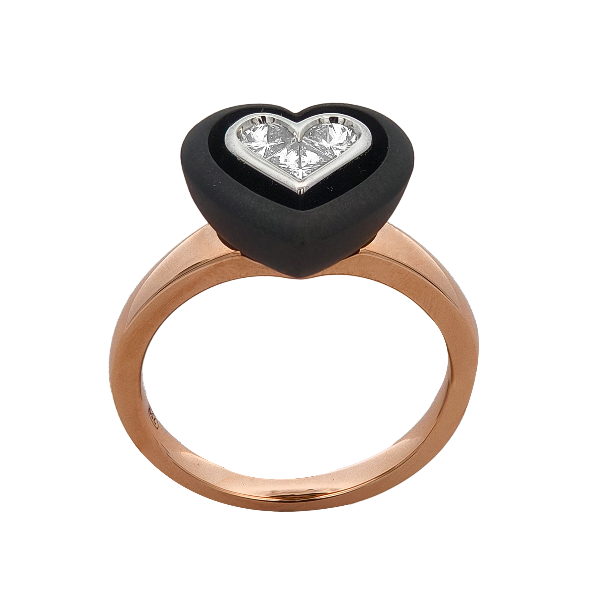 18KT Rose, White & Yellow Gold Diamond Ring
