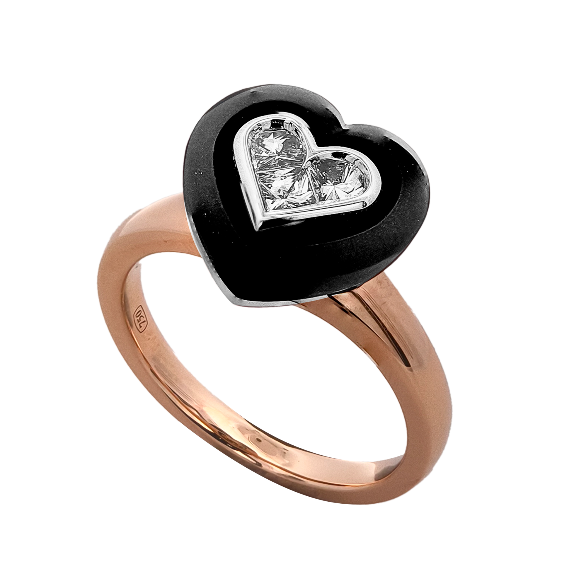 18KT Rose, White & Yellow Gold Diamond Ring