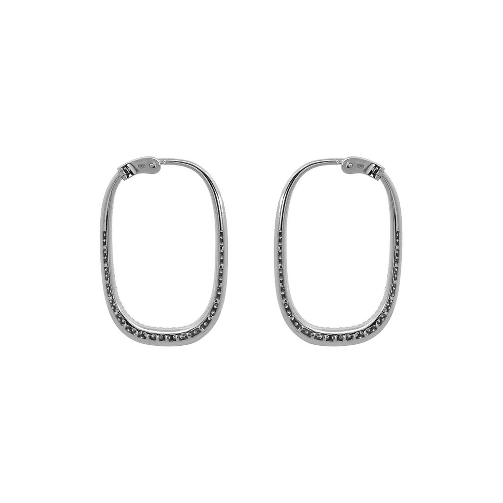 18KT White Gold Diamond Earrings