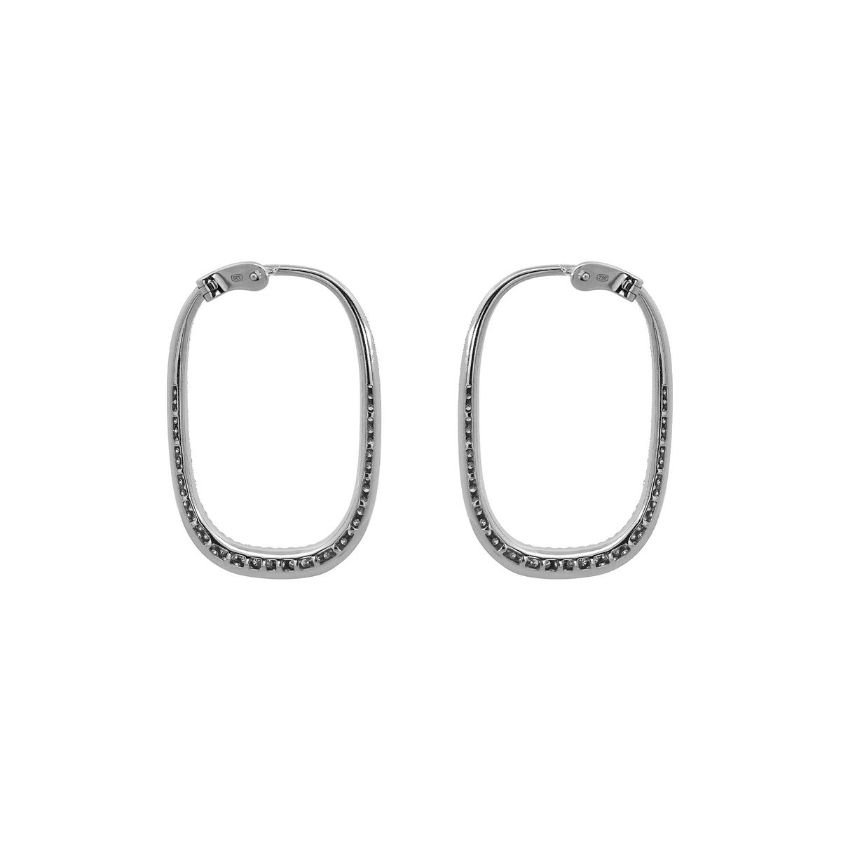 18KT White Gold Diamond Earrings