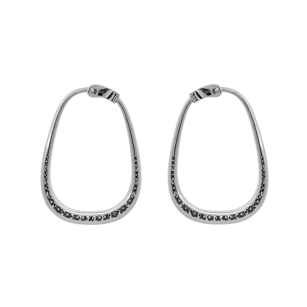 18KT White Gold Diamond Earrings