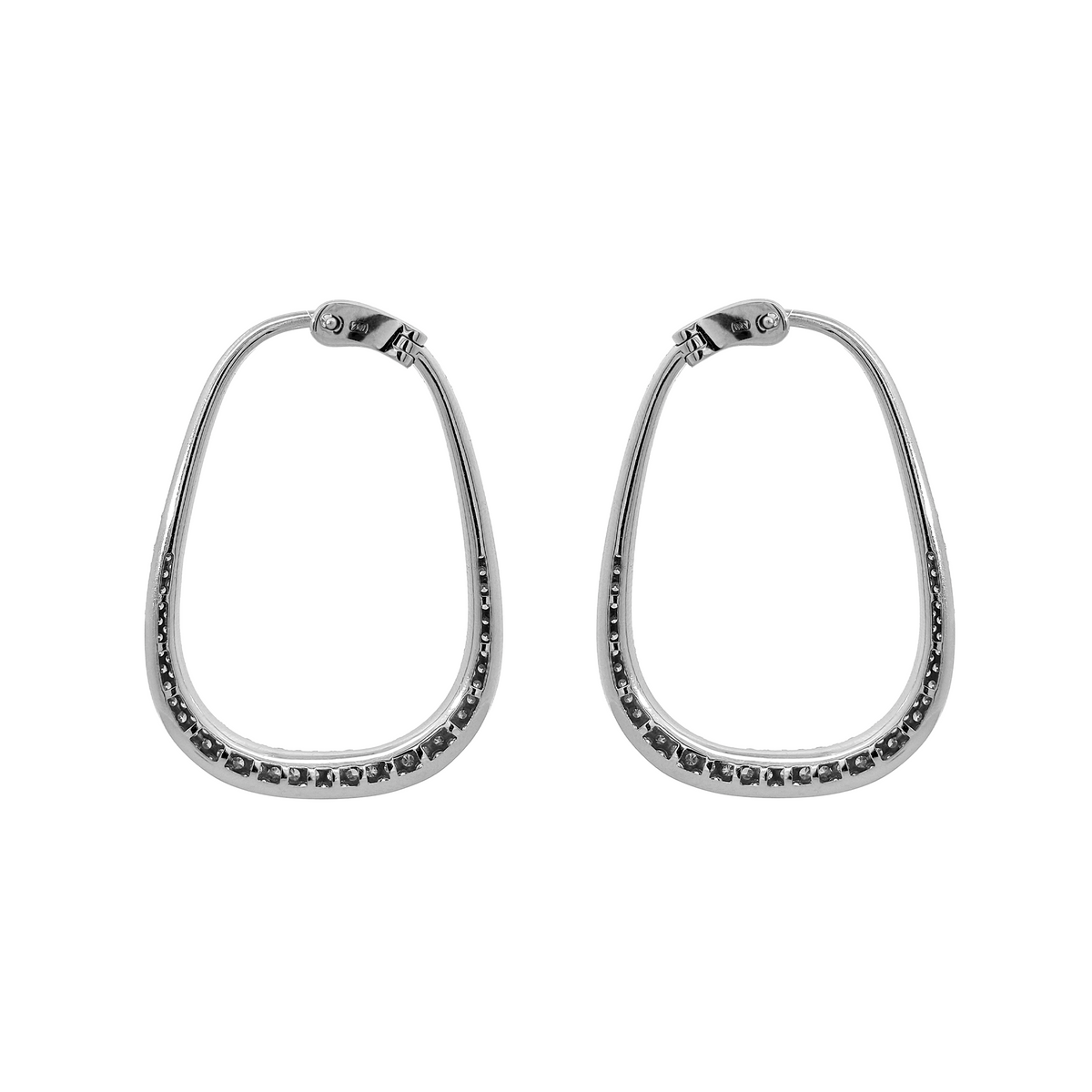 18KT White Gold Diamond Earrings