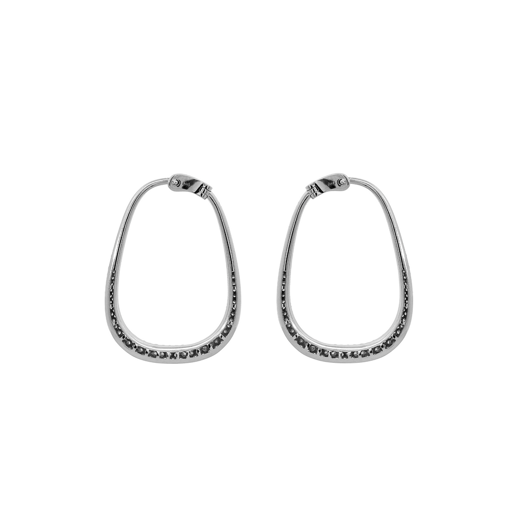 18KT White Gold Diamond Earrings
