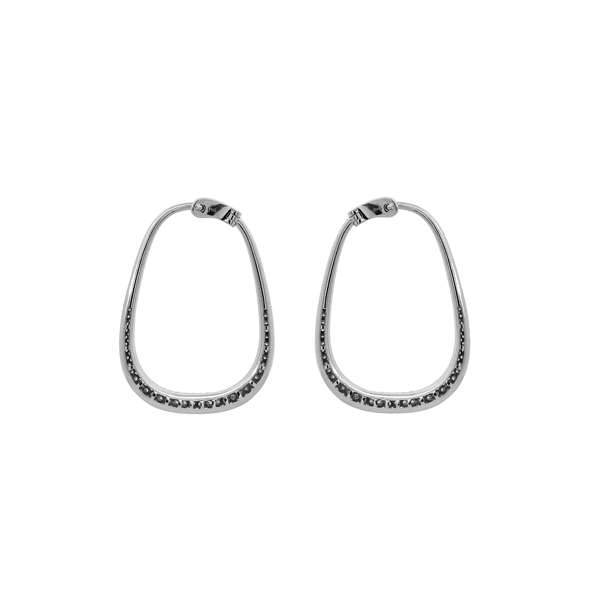 18KT White Gold Diamond Earrings