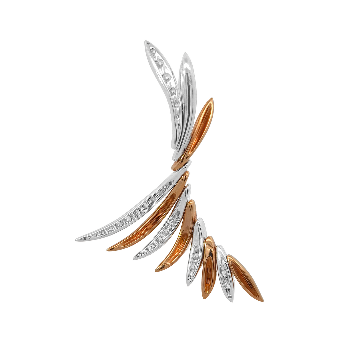 18KT Rose & White Gold Diamond Pendant