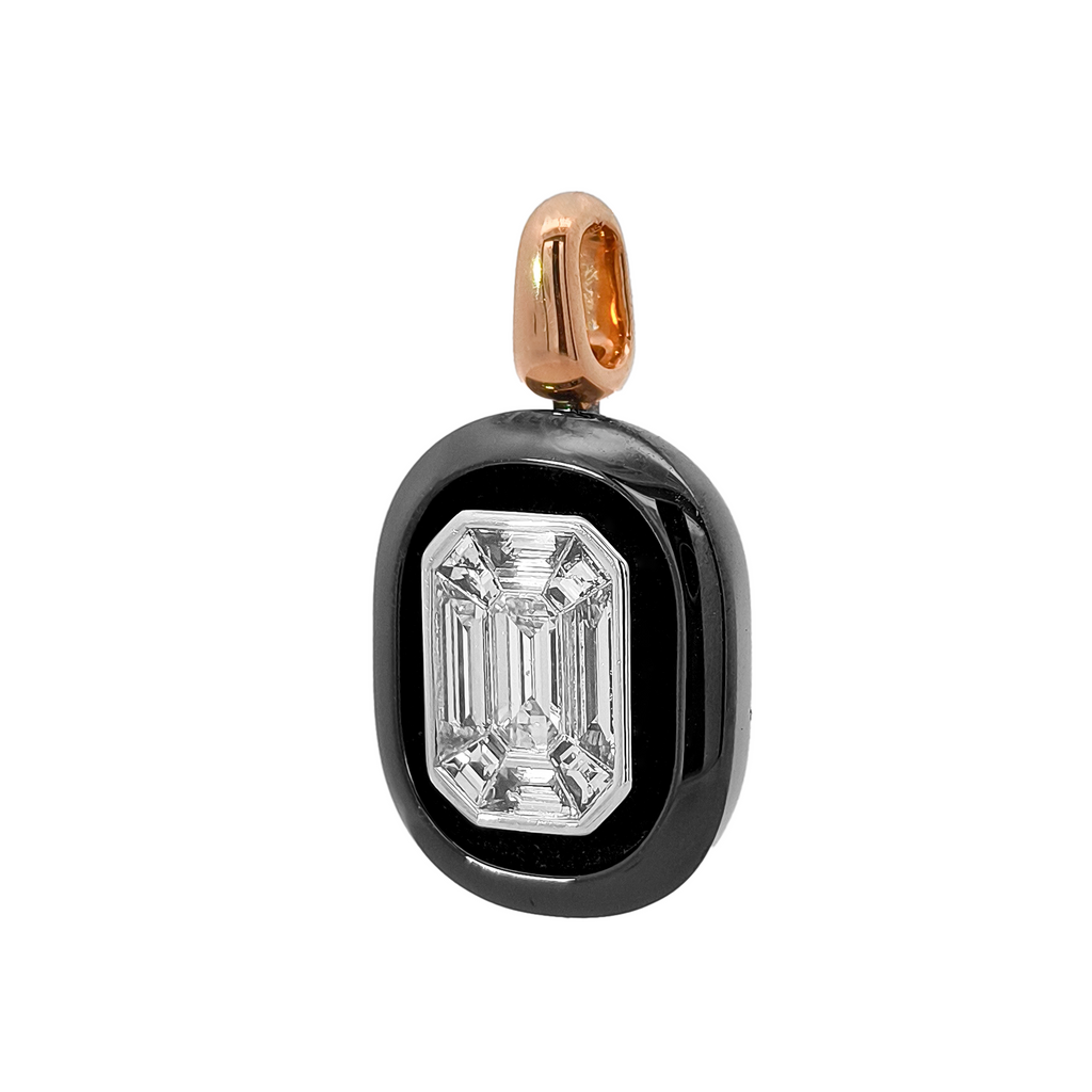 18KT Rose, White & Yellow Gold Diamond Pendant
