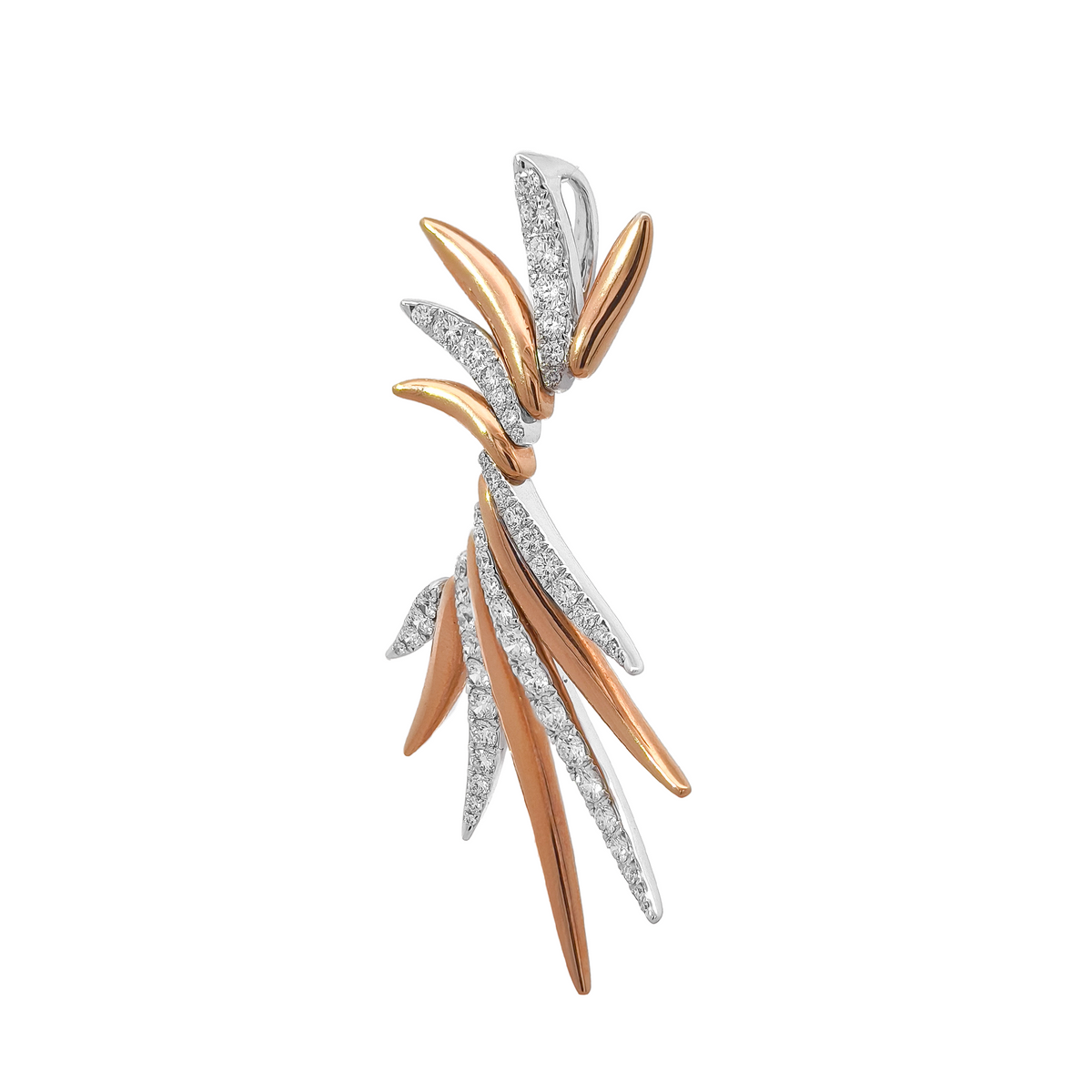 18KT White & Rose Gold Diamond Pendant
