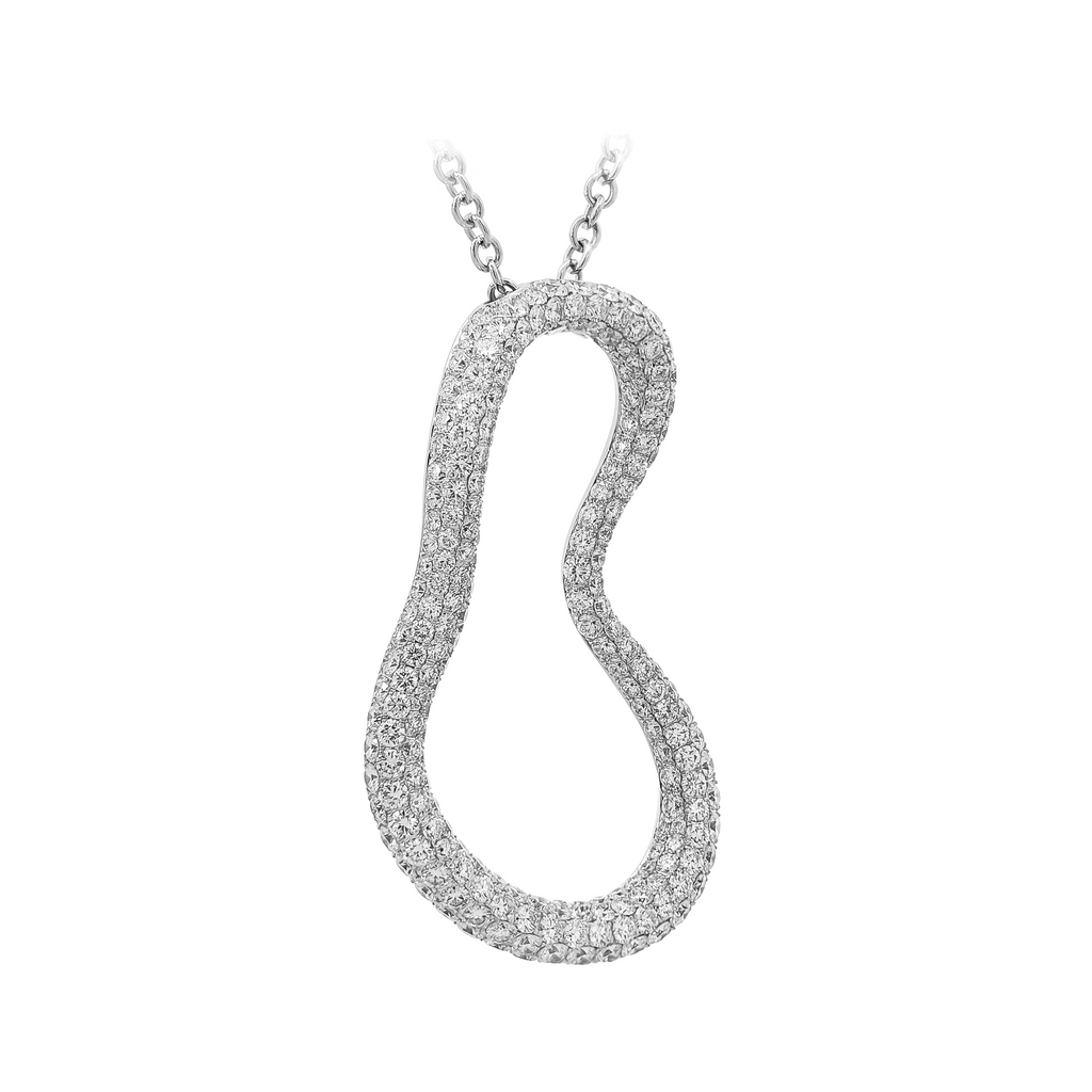 18KT White Gold Diamond Pendant