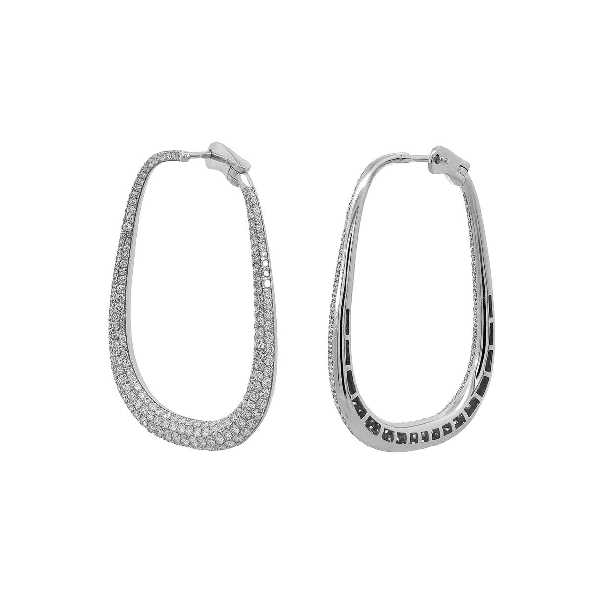 18KT White Gold Diamond Earrings