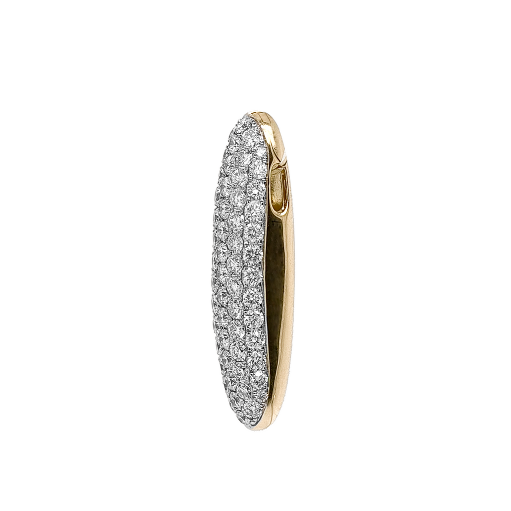 18KT Yellow Gold with White Rhodium Diamond Pendant