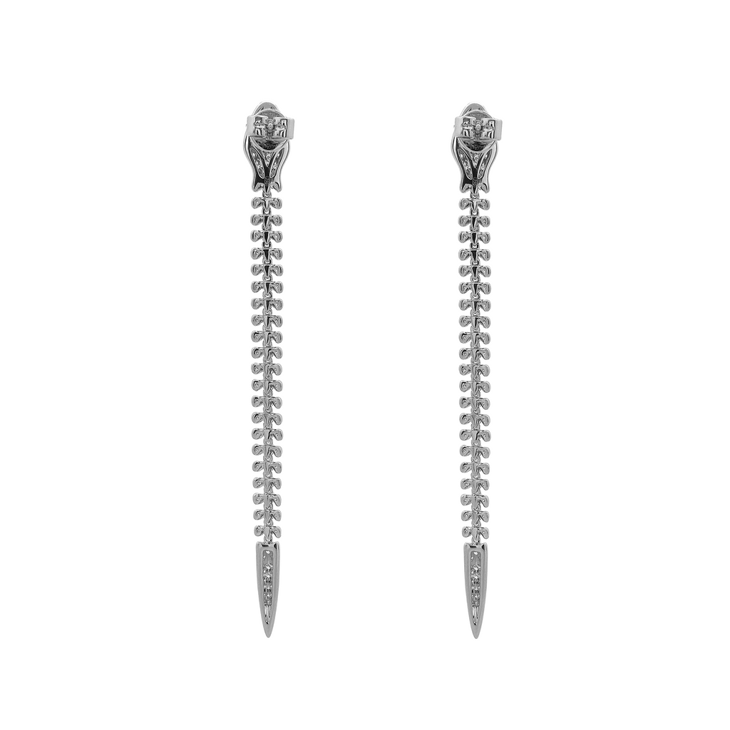 18KT White Gold Diamond Earrings