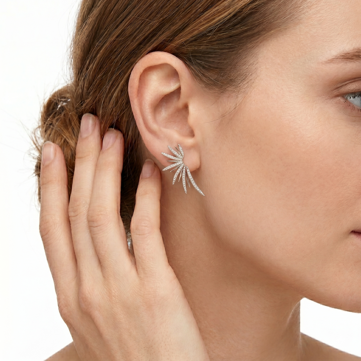 18KT Rose Gold Diamond Earrings