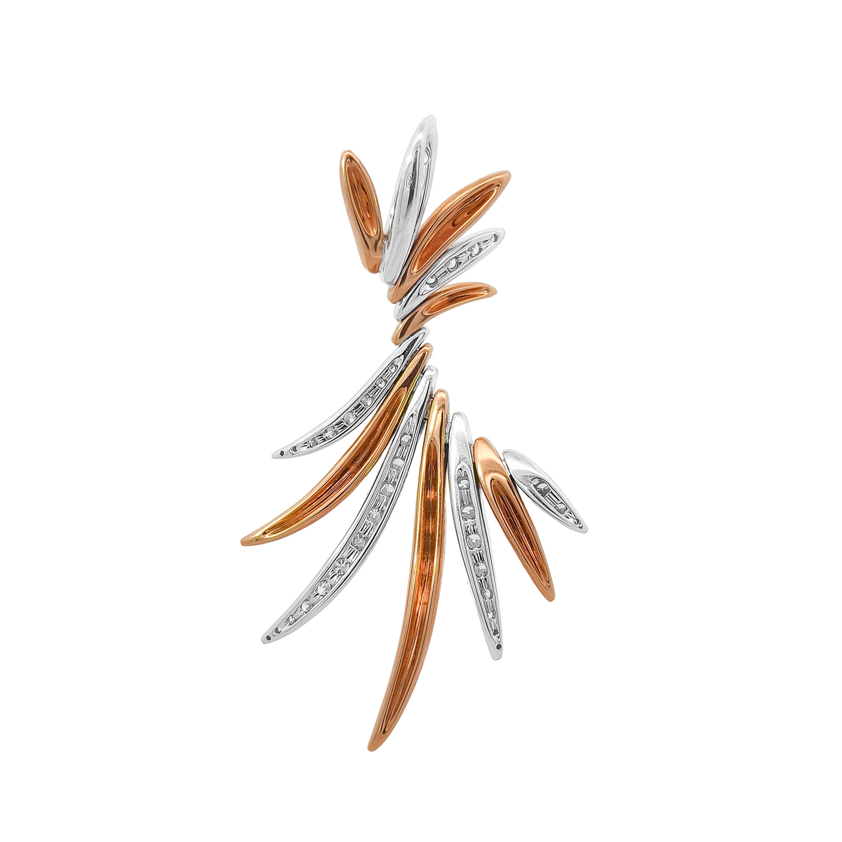 18KT White & Rose Gold Diamond Pendant