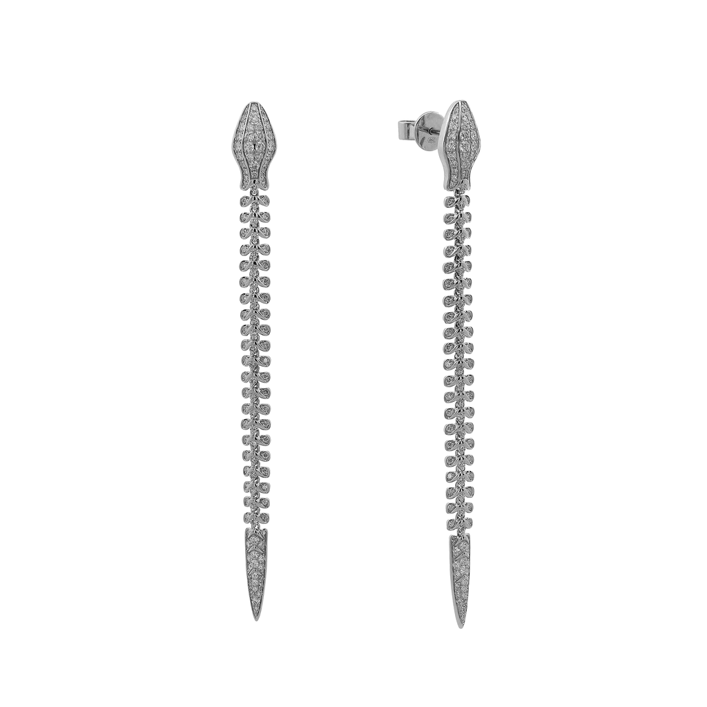 18KT White Gold Diamond Earrings