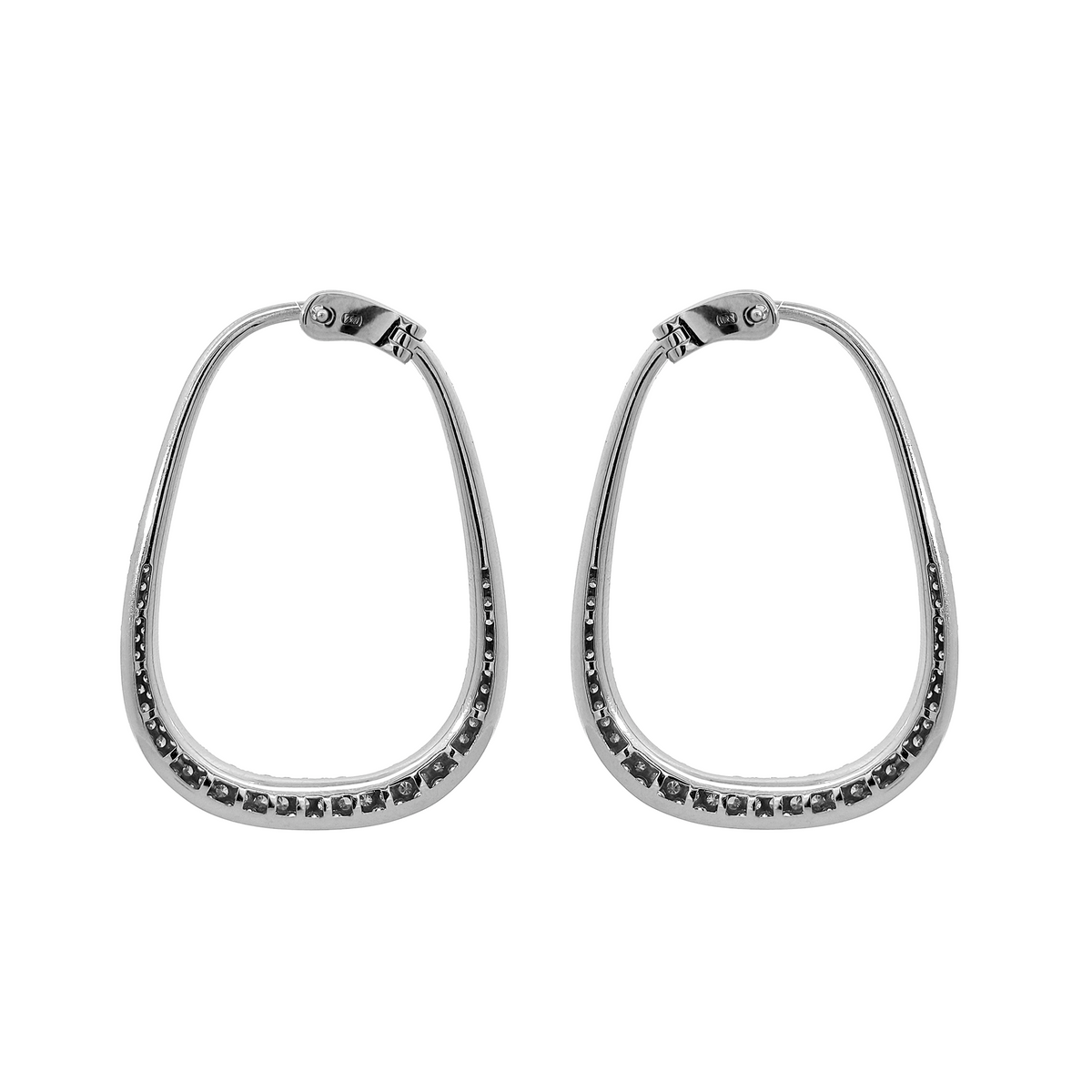 18KT White Gold Diamond Earrings