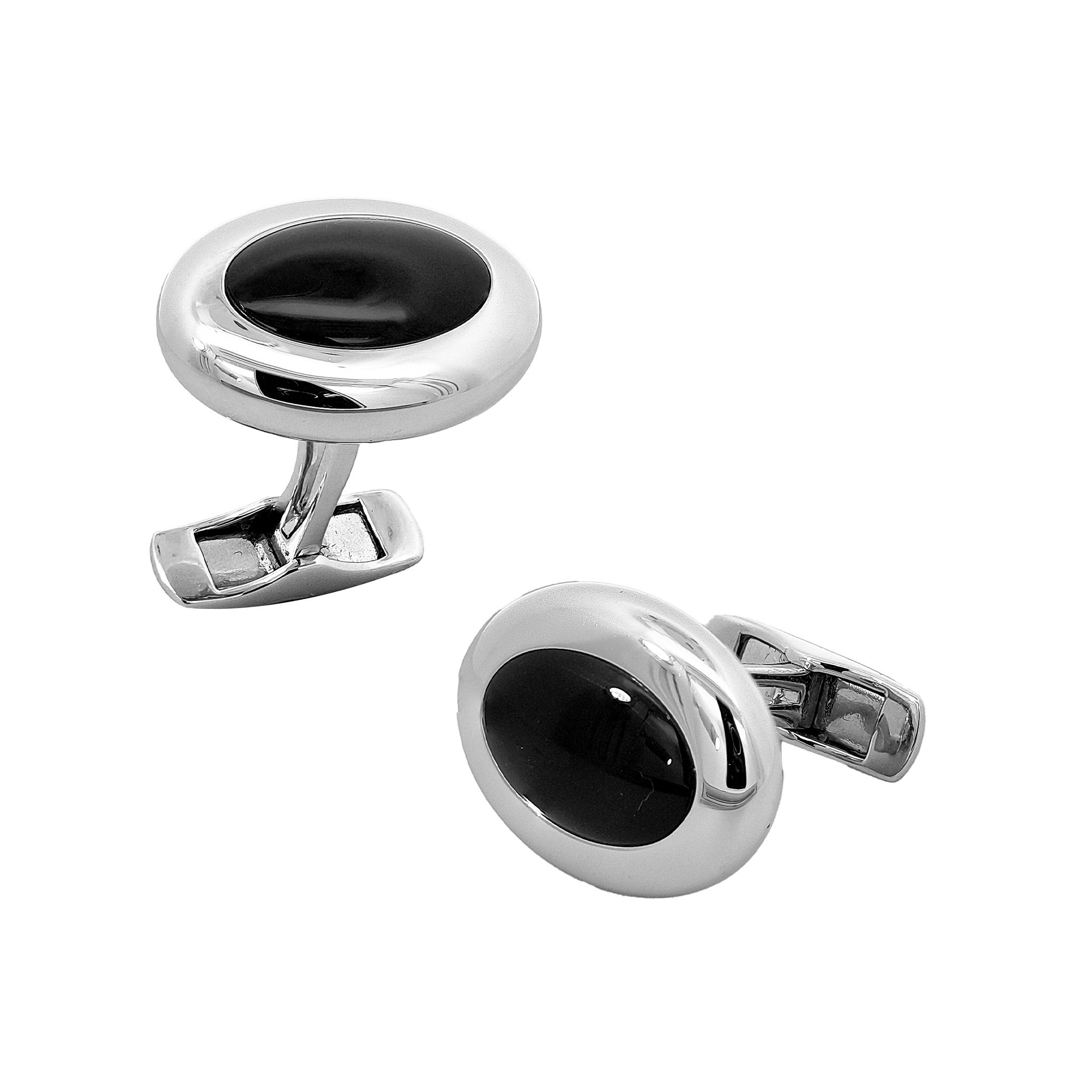 18KT White Gold Onyx Cufflinks