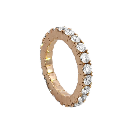 18KT Rose Gold Diamond Elastic Ring RH7731_001
