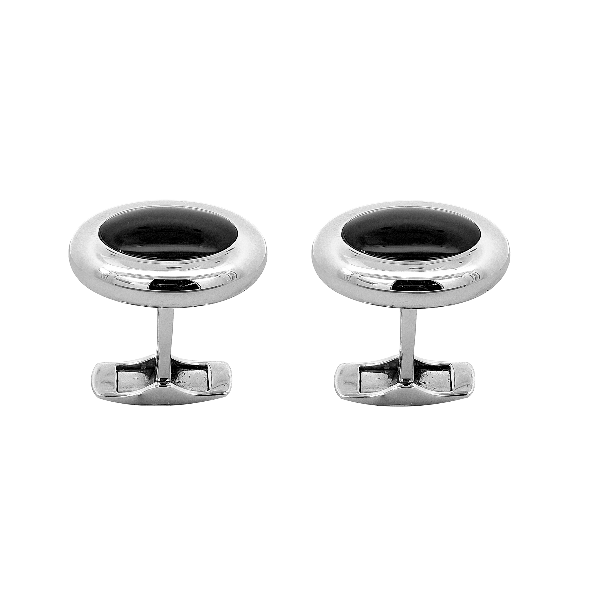 18KT White Gold Onyx Cufflinks