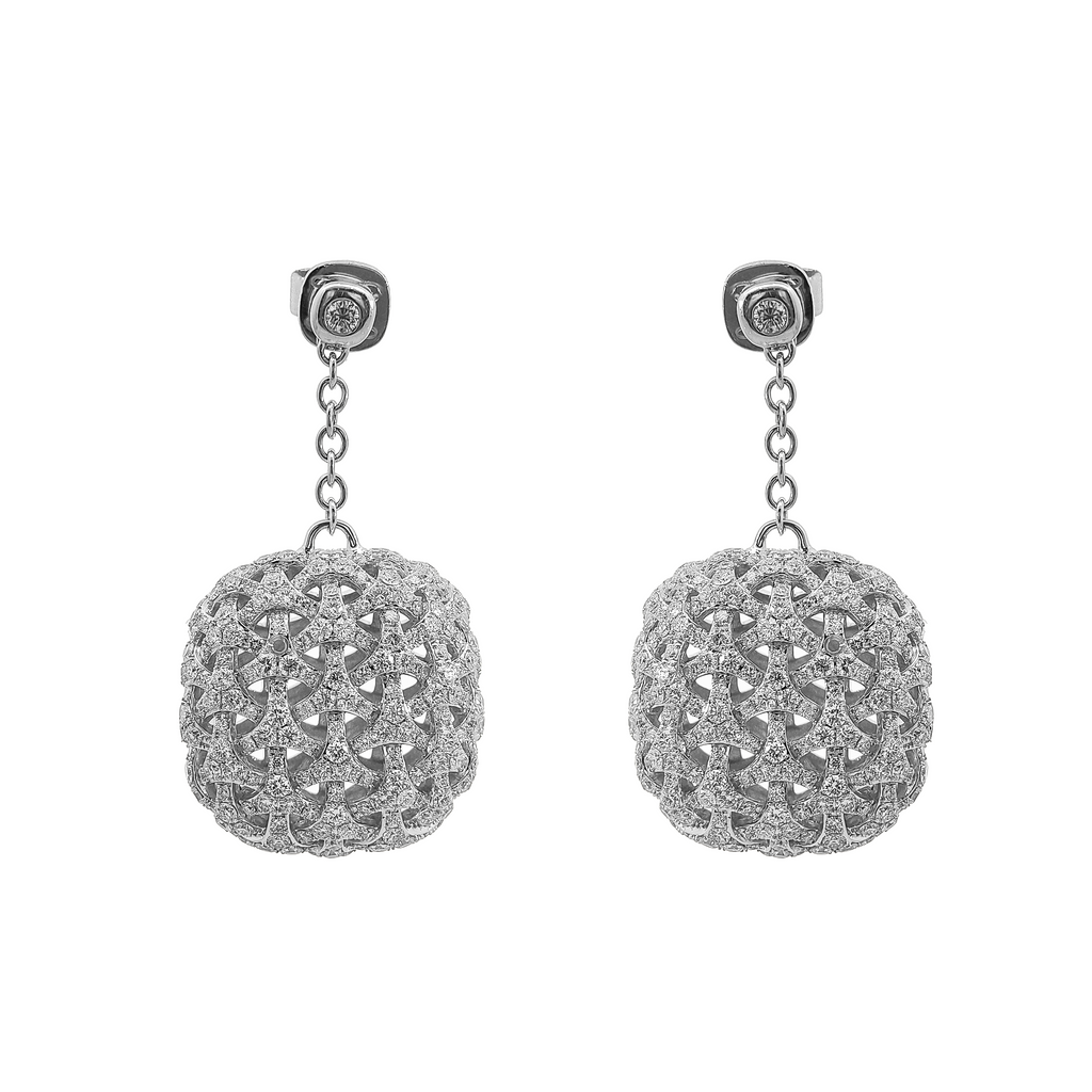 18KT White Gold Diamond Earrings
