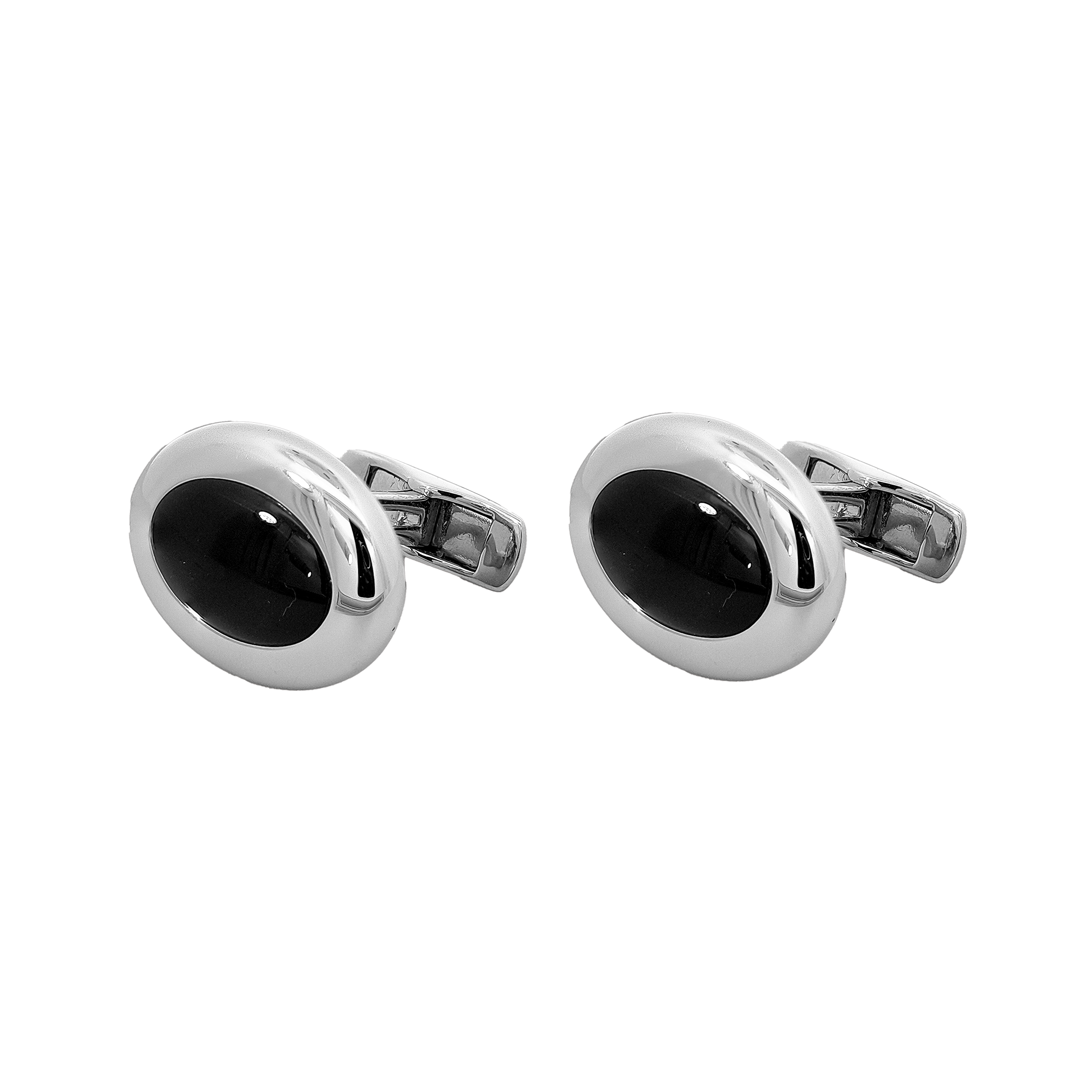 18KT White Gold Onyx Cufflinks