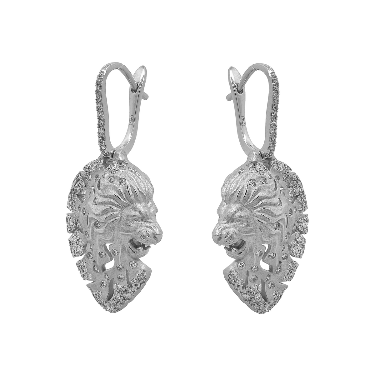 18KT White Gold Diamond Earrings