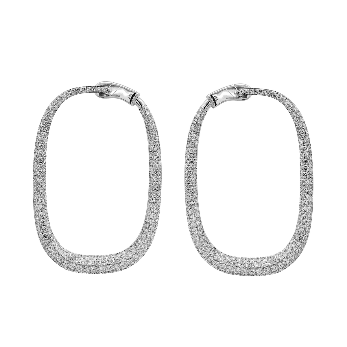 18KT White Gold Diamond Earrings