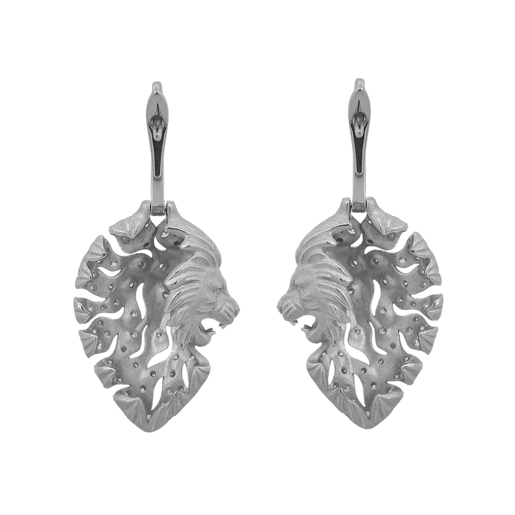 18KT White Gold Diamond Earrings