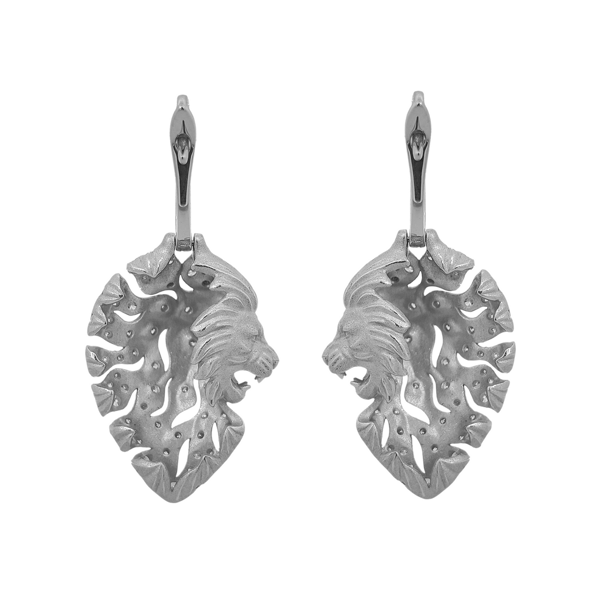 18KT White Gold Diamond Earrings