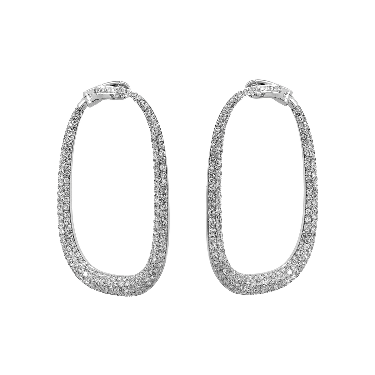 18KT White Gold Diamond Earrings