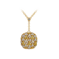 18KT Yellow Gold Yellow Diamond & Diamond Necklace
