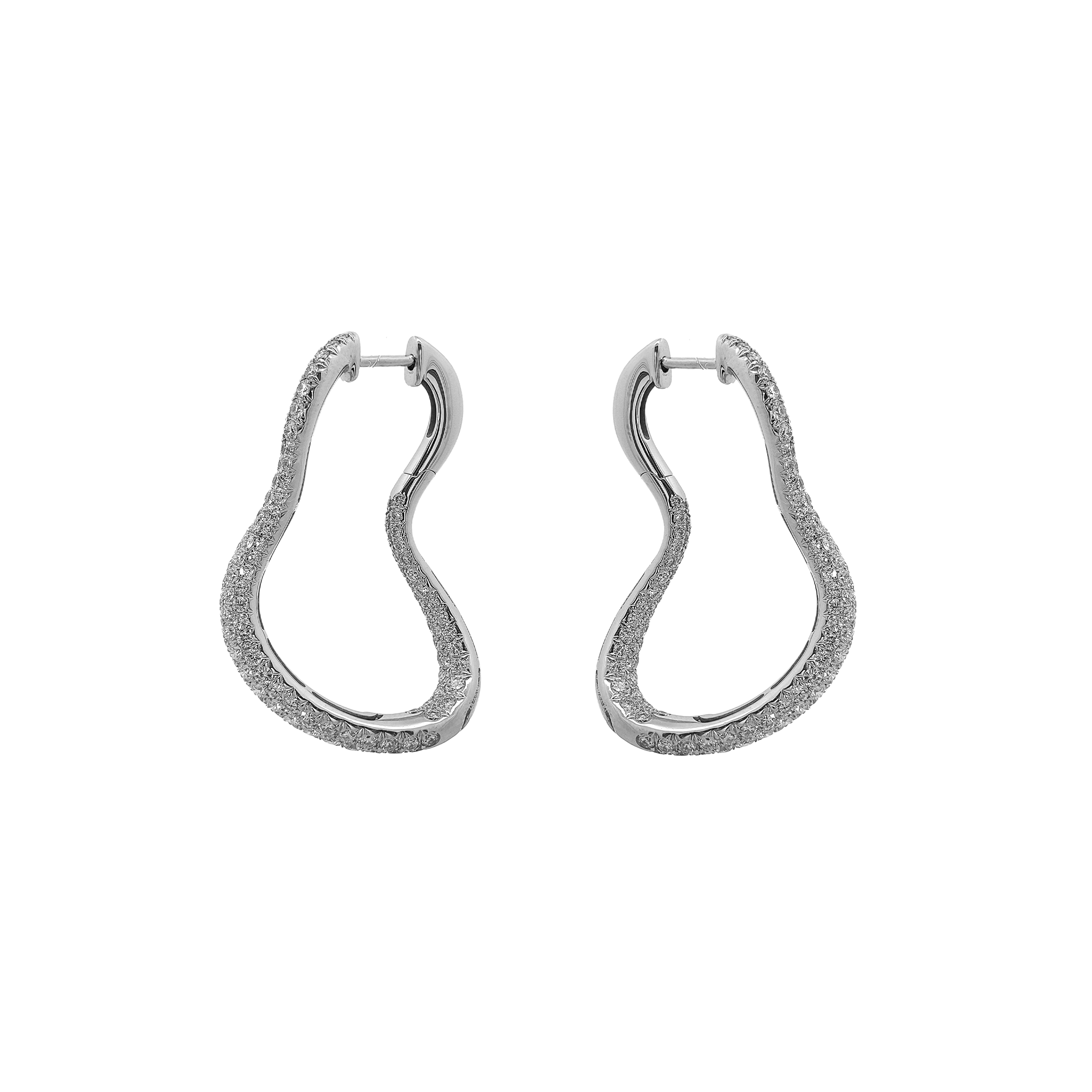 18KT White Gold Diamond Earrings