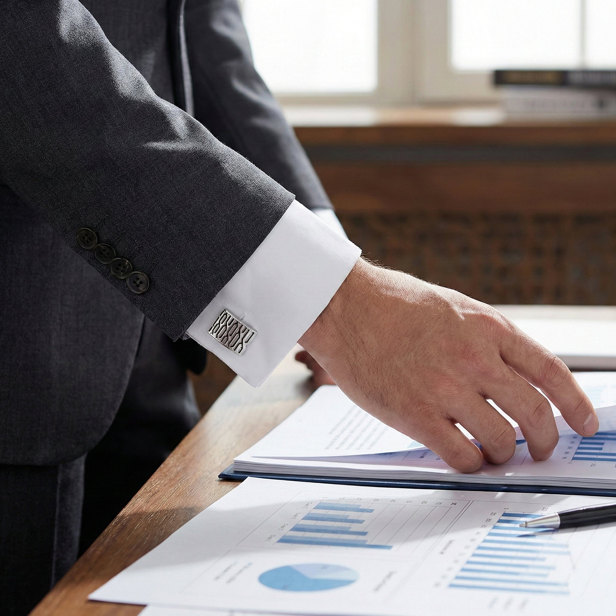 Modern Geometric Cufflinks - U5036EC