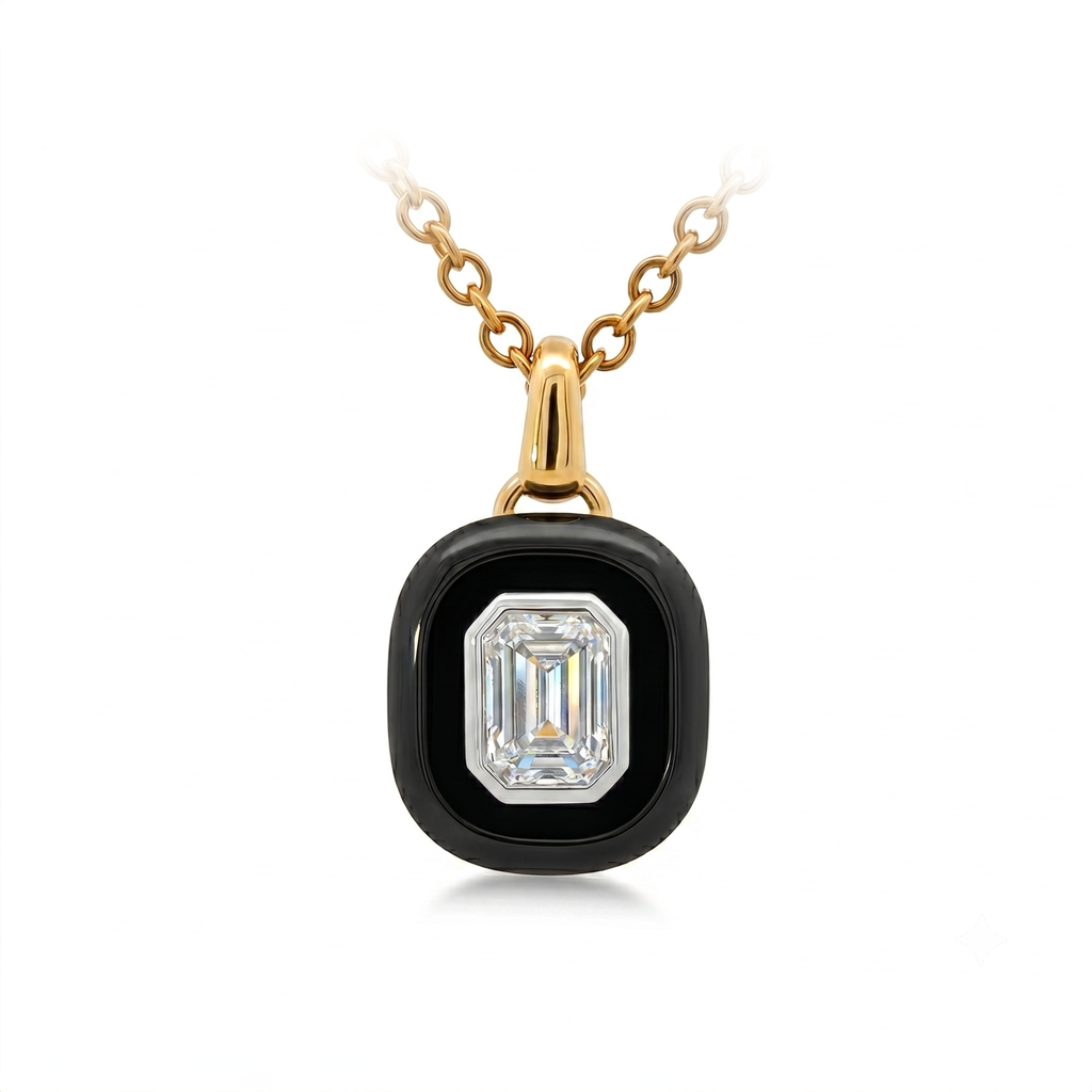 18KT White & Yellow Gold Lab Grown Diamond Pendant