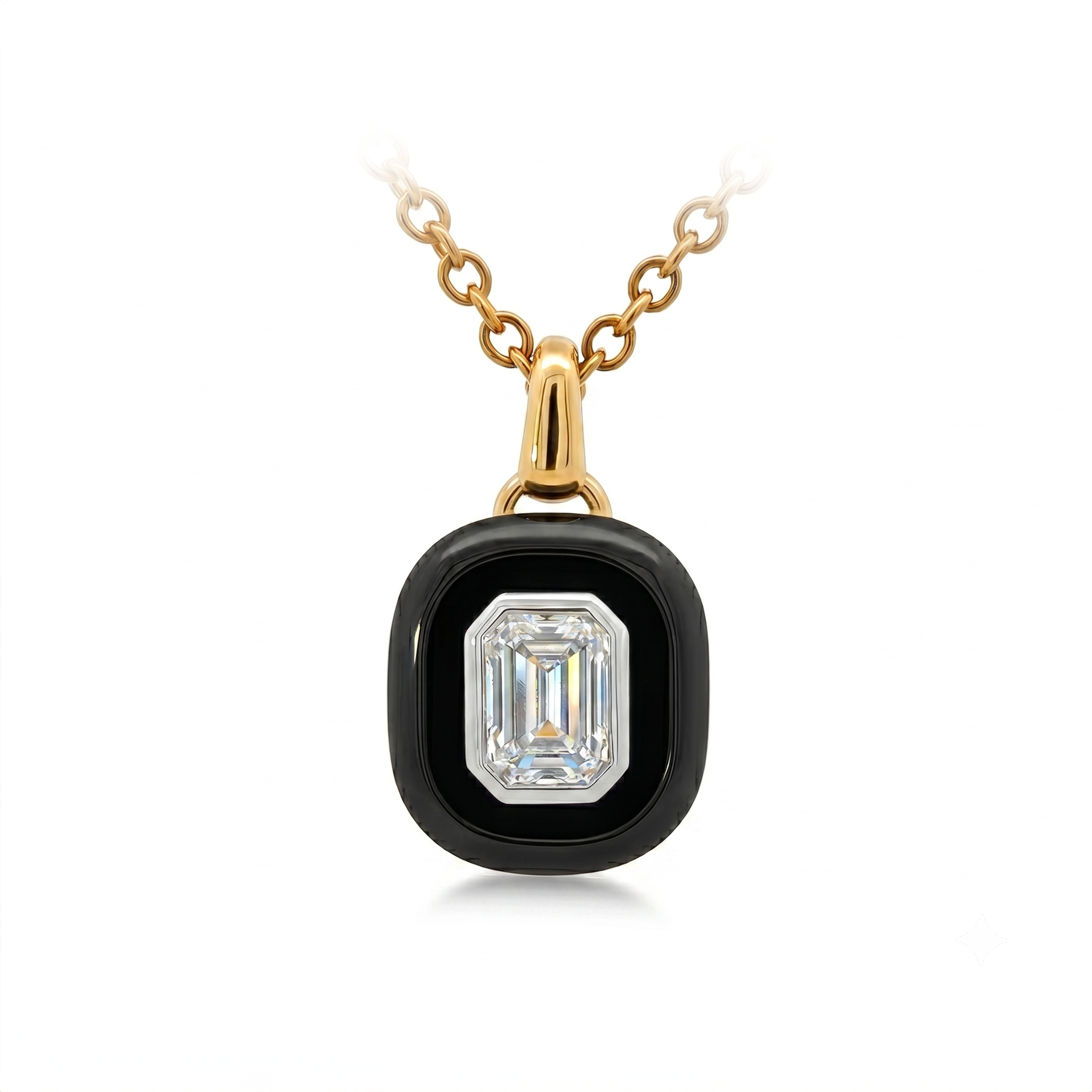 18KT White & Yellow Gold Lab Grown Diamond Pendant