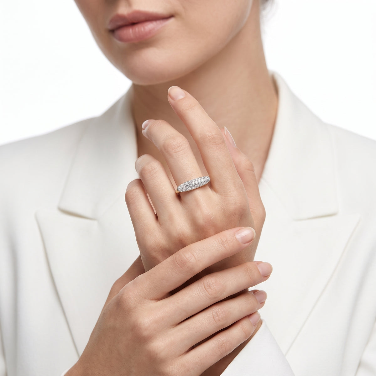 18KT Yellow Gold with White Rhodium Diamond Ring