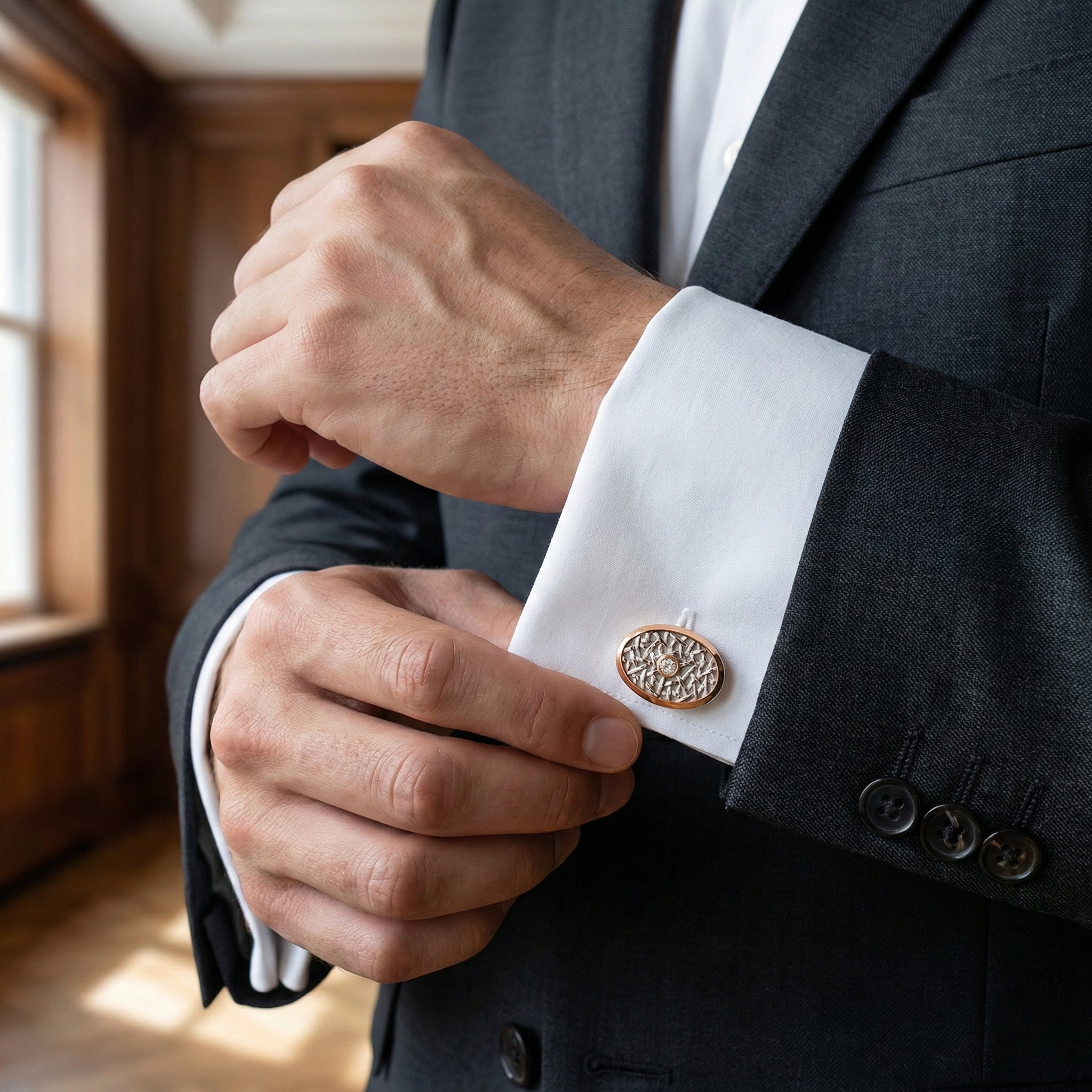 Crystal Shard Cufflinks - U5029EC