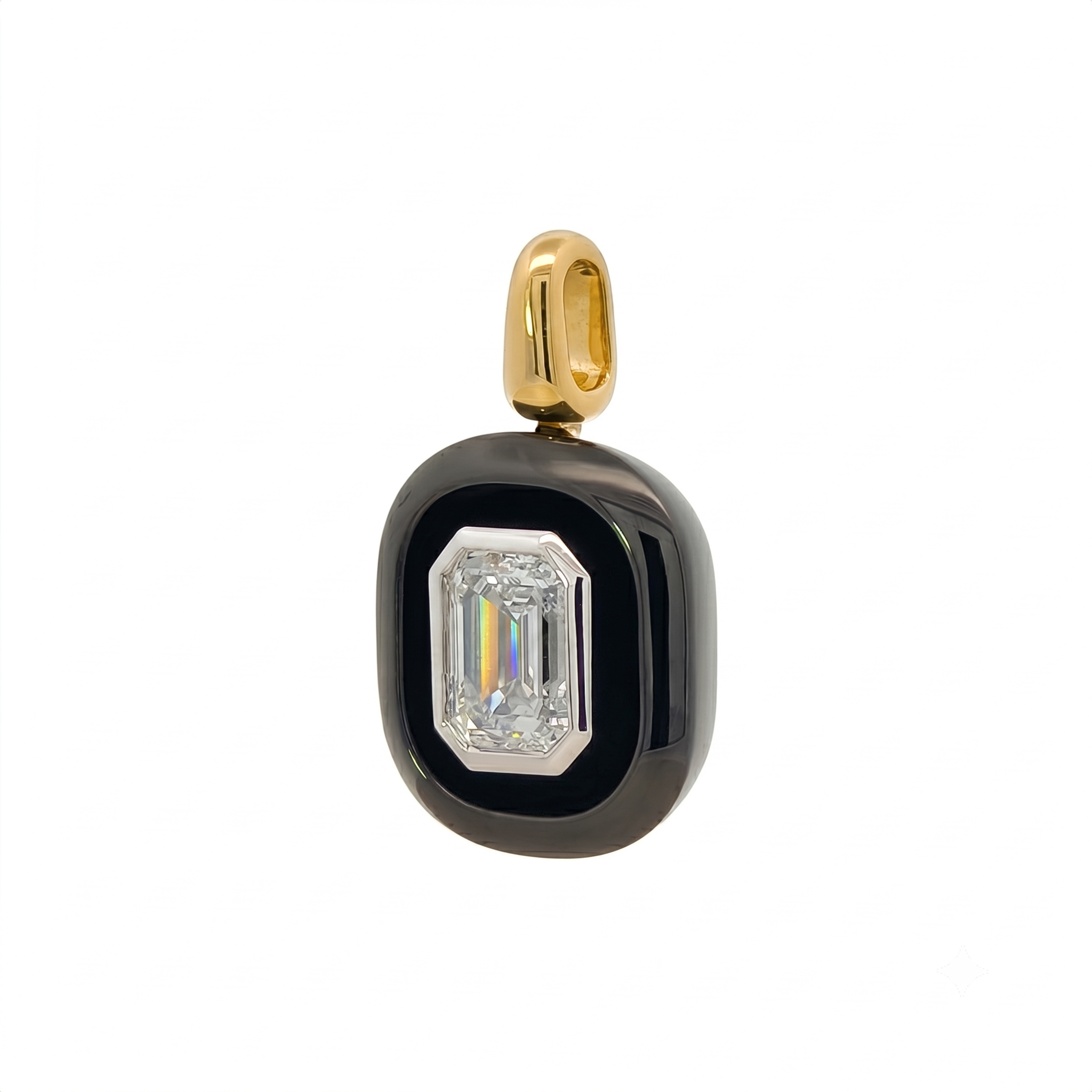 18KT White & Yellow Gold Lab Grown Diamond Pendant